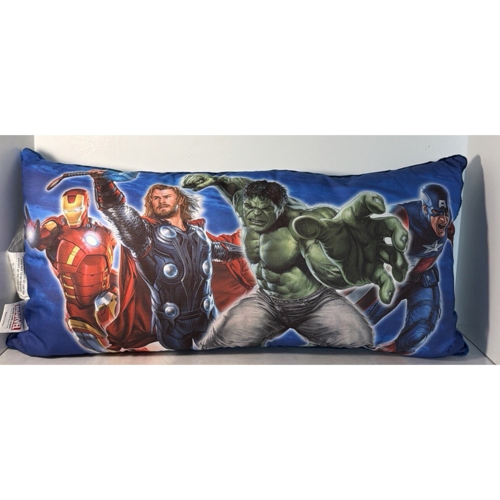 Marvel Plush Iron Man, Thor, Hulk, and Captain America Decorative Throw Pillow